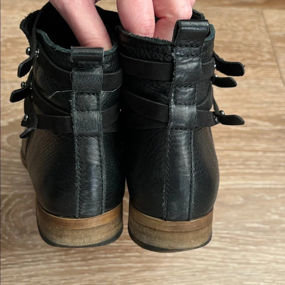 Franco Sarto Kadrien black leather ankle boots, size 8